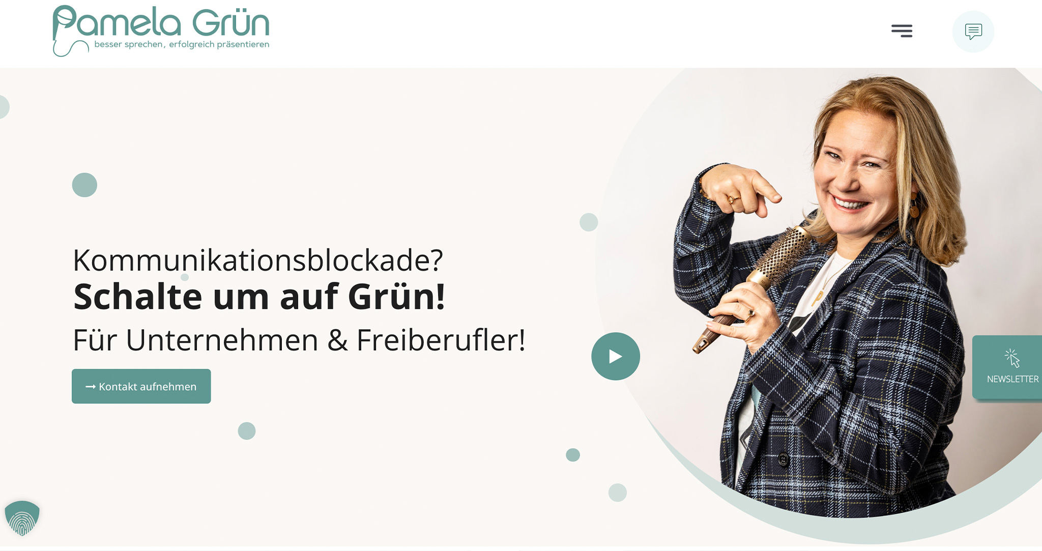 WEBDESIGN NEUNKIRCHEN 9 Pamela Grün Eventmoderatorin - Webdesign Neunkirchen